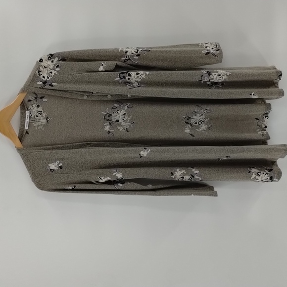 Fig And Flower Floral Embroidered Boho Long Sleeve Duster Button Cardigan M - Picture 2 of 8